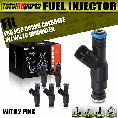 6x Fuel Injectors For Jeep Cherokee XJ Grand Cherokee ZG ZJ Wrangler TJ 4.0L ERH • $84.99