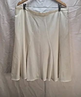 NWT Vintage Worthington JcPenney Size 18 Ivory Midi Flared Lined Skirt • $9.99