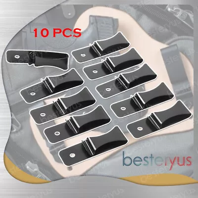 10 PCS – Strong Spring Steel Metal Hybrid Holster Belt Clips BLACK Up To 1.75  • $8.99