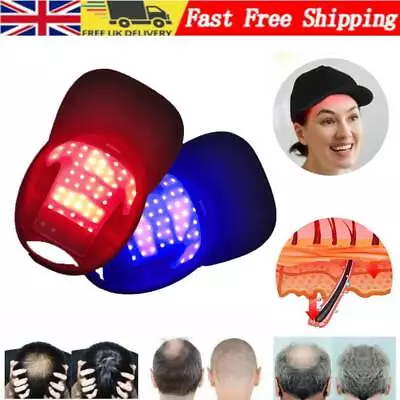 Laser&LED Red Lights Therapy Cap Hair Growth Fast Regrowth Anti Hair Loss Hat UK • £2.99