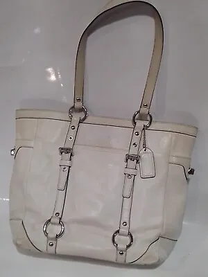 Coach F11525 Gallery Tote Bag White Or Eggshell Leather • $48.59