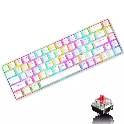 60% True Mechanical Gaming Keyboard Wired 61 Keys RGB Backlit Keypad For MAC PC • $39.99