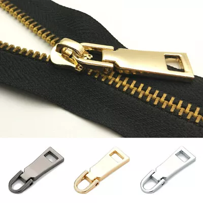 Metal Zipper Pull Zip Fixer Slider Head Luggage Universal Repair Replacement DIY • £2.71