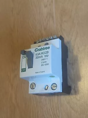 CRABTREE 63A RCCB 30mA  63AMP RCD SB6000 FREE FIRST CLASS POST -  • £30