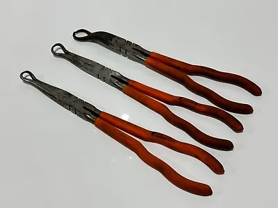 Pittsburgh 3pc 3/8  1/2  3/4  Long Reach Hose Grip Pliers Heater Vacuum Fuel • $24.99