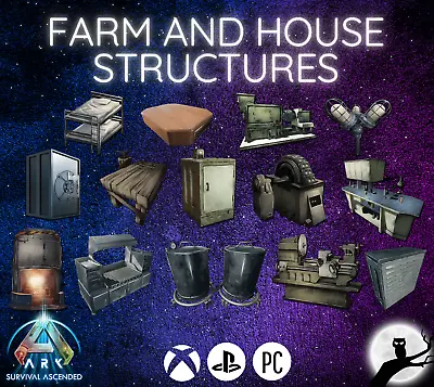 Ark Survival Ascended Official Server PVE PS5 XBOX PC  Farm & House Structure • $6