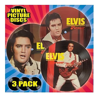 Elvis Presley “forever” Picture Disc 3 Pack Rare Denmark Pressing Mint Cond Wax! • $19.99