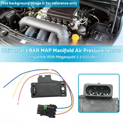 Universal 3 BAR MAP Manifold Air Pressure Sensor Suitable For Megasquirt 2 3 • $17.59