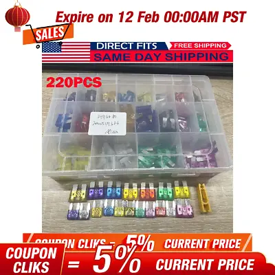 220X Car Blade Fuse Assortment Assorted Kit Blade Auto Truck Automotive Parts US • $8.89