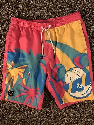 Neff Disney Mickey Mouse Mens Boardshorts Colorful Swim Trunks Size Large • $15