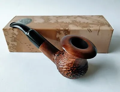Mr Brog Tobacco Smoking Pipe 303 Cabalash Shamrock Brown Pear Wood Handmade • $36