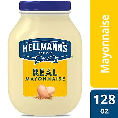 Hellmanns Mayonnaise Real Mayo Jar Gluten Free Made 100% Cage-Free Eggs 128 Oz • $24.38