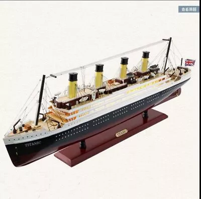 Simulation Cruise Ship Wooden Sailboat Titanic Model Decoration Toy • $59.39