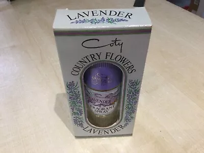 Vintage Coty Country Flowers Lavender Spray 27ml In Box  • £4