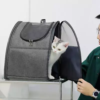 Cat Carrier Backpack Ventilated Travel Rabbit Portable Carry Bag Knapsack • $25.04