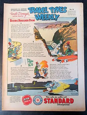 1939 Disney TRAVEL TYKES WEEKLY #16 Standard Oil Premium.  Higher Grade • $64.99