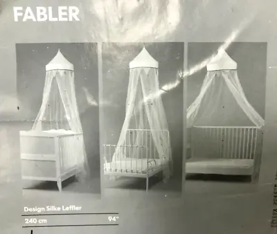 RARE Ikea Fabler Bed Crib Canopy Silke Leffler With Multi Flags 94  Drop • £20