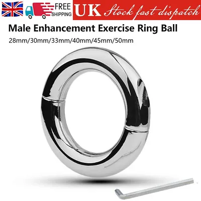For Men New Ball Stretcher Heavy Duty Stainless Steel Enhancer Chastity Ring UK • £10.40