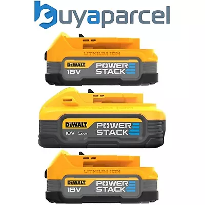 DeWalt DCBP518 18v 5.0ah Powerstack Battery +DCBP034 Compact Battery Triple Pack • £205.99