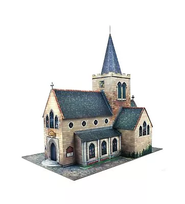 The CityBuilder Church Cardboard Model Making Kit - O Scale Model Railroad Bu... • $78.97