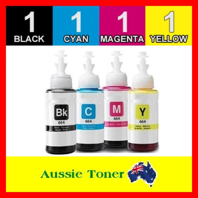 $27 • Buy 4x T664 Ink Bottles For Epson Expression  ET2500 ET2550 ET2610 ET2650 ET3600