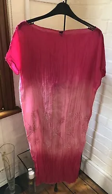 Valentino Jeans Magenta Pink Silk Dress. Size Italian 42. • £45