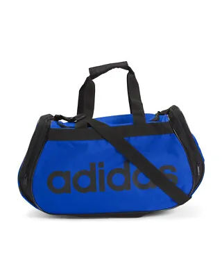 $24.99 • Buy 《NEW》Adidas Diablo MEDIUM Duffel Core Travel Bag Blue Black W/ 2 Exterior Pocket