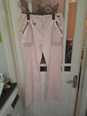 Bootcut Corduroy Trousers Ladies Elle Baby Pink Vintage Size 14 Excellent  • £15