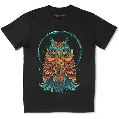 Owl T-Shirt Animals Ornament Mystic Feathers Nature Night Watch Birds Prey D064 • £13.99