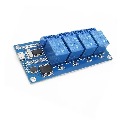 MICRO USB 5V 4-Channel Relay Module USB Control Relay Module Serial Port New • $6.99