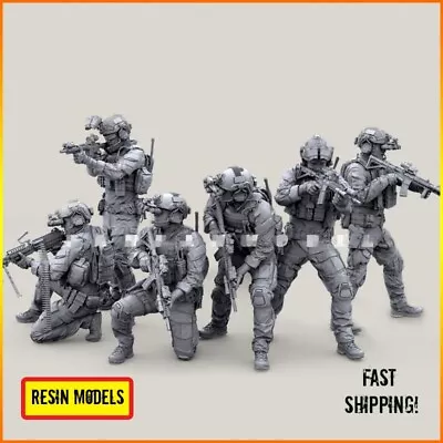 1/35 Resin Figure Model Kit 6pcs Modern Soldiers US Navy Seals Unpainted NEW • $23.99