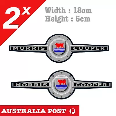 Morris Mini Cooper Classic Vintage Logo Old Vintage Badge Racing Car Sticker • $7.20