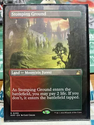 MTG Stomping Ground 299 Borderless Ravnica Remastered Magic The Gathering NM • $16