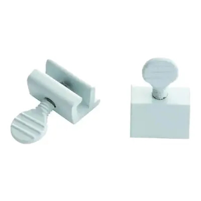 2 Pc Sliding Window Locks First Watch Home Aluminum Lock White Thumbscrews 1411 • $5.75