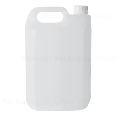 5 Litre 5L Plastic Jerry Can Bottle Water Carrier Container With Tamper Caps • £8.95