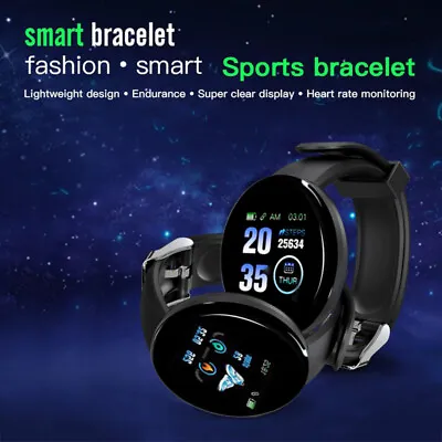 $18.97 • Buy Smart Watch Bluetooth Heart Rate Blood Pressure Step Counting For IOS Android