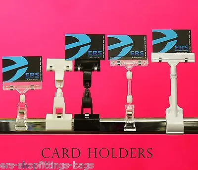 CARD PRICE HOLDER For Garment Rail Clothes Rail Shelf Display Holder • £2.50