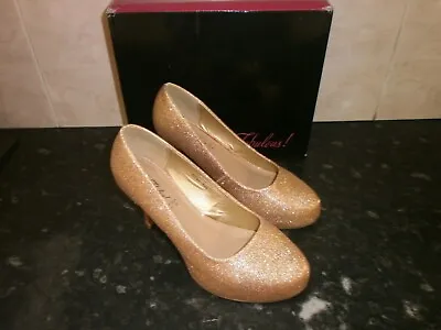 £6.99 • Buy So Fabulous Bronze Gold Court Shoes, Size 7
