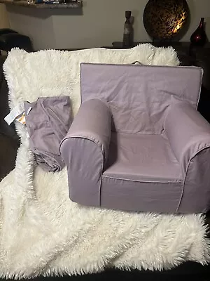 Pottery Barn Kids My 1st Anywhere Chair-light Purple W/ Matching Bean Bag Cover • $75