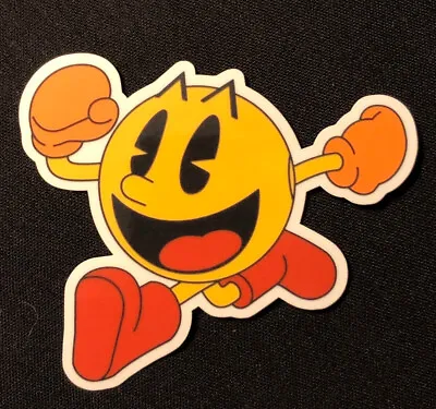 Pac Man Video Game Sticker “original”(3 3/4”￼￼ From Arm To Foot & Super Glossy • $3.40