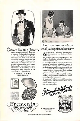 Print Ad 1927 G. Washington Coffee Refining Krementz Gift Jewelry For Men • $14.99