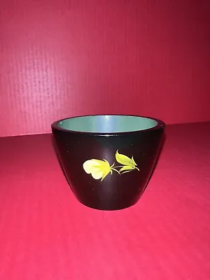 Vintage Hand Painted Wood Cup Made In USSR Art Tp 2 1/2  X 3 1/2  • $14.99