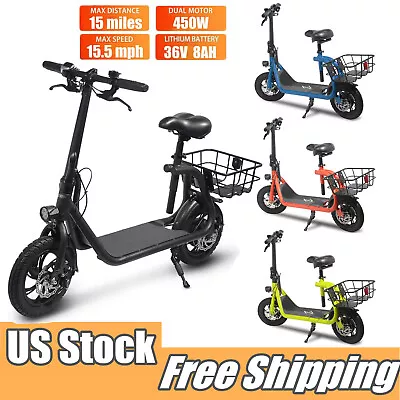 Sports Electric Scooter With Seat Electric Moped Adults For Commuter US • $338.99