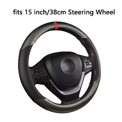 Carbon Fiber Steering Wheel Cover Universal 15  Anti Slip Steering Wheel Cover • $11.72