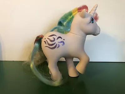 My Little Pony Vintage 1983 Windy G1 Hasbro Unicorn Rainbow Hair Glitter Swirl • $16