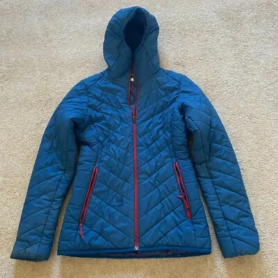 Icebreaker Jacket Womens Extra Small Blue Puffer Merino GT Full Zip Hooded • $129.90