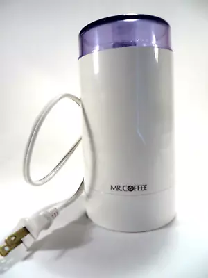 Mr Coffee Bean Or Nuts Grinder White 7 H 3.5  Diameter Tested • $14.80