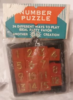 Vtg 1970s NUMBERS PUZZLE SLIDING GAME Toy Plastic Travel Game NOS Hong Kong • $21.99