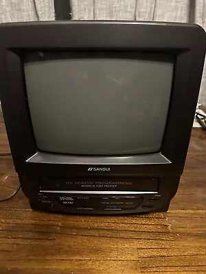 Vintage Sansui Portable 9  CRT TV VCR Combo Retro Gaming Model COM0950 RARE!! • $99.99