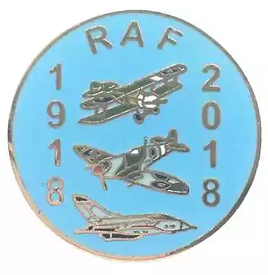 RAF Royal Air Force 100 Years 1918 - 2018 Commemorative Enamel Lapel Pin Badge • £6.99